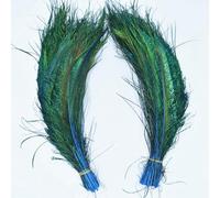 XDMING 20Pcs/Lot Blue Peacock Feathers Wing 30-35cm Vases Accessories Wedding Decoration Natural Home Decor Feather for Crafts