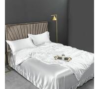 XDMING Mulberry Silk Bedding Set Bed Sheets and Pillowcases King Size Bedding Sets Soft Skin Friendly Silky Bed Sets