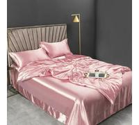 XDMING Mulberry Silk Bedding Set Bed Sheets and Pillowcases King Size Bedding Sets Soft Skin Friendly Silky Bed Sets