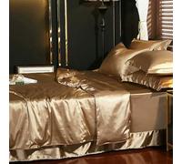 XDMING Mulberry Silk Bedding Set Bed Sheets and Pillowcases King Size Bedding Sets Soft Skin Friendly Silky Bed Sets