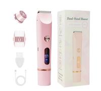 XDMOOS Glow Aura Electric Razor with Power Display,2-in-1Dual Head Shaver Women,Glowshave Hair Remover for Womens Legs Underarm Face Pubic Hairs,2025 (Pink（Upgrade）)