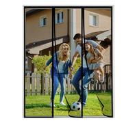 XDMYGTT Magnetic Fly Screen Door, Double Opening Fly Screens for Doors, Magnetic Curtain Mosquito Protection Double Door, Keep Fly Bug Out, Black, 240x200cm