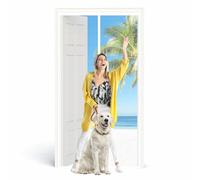 XDMYGTT Magnetic Fly Screen Door, White Fly Insect Screen Door for Balcony Doors Patio, Heavy Duty Bug Mesh Curtain with Powerful Magnets,Anti Mosquito Mesh Fly Curtain,Keep Bugs Out,135x215cm