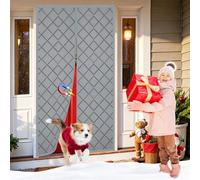 XDMYGTT Magnetic Thermal Insulated Door Curtain, Grey 3 Layers Thickened Waterproof, Update Magnetic Insulated Door Cover for Bedroom Kitchen, Energy-Saving Privacy-Protecting Windproof, 180x185cm
