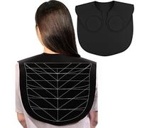 XDONEF Hair Cutting Guide Collar Silicone Waterproof Cape for Stylists - Mat with Guidelines, Weighted Neck Wrap - Salon & Home Use, Large, White