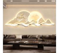 XDOPIRRS Modern 3d creative decor with led light, Borderless 3D Relief LED Decorative Painting, Background Wall Painting, for Living Room(C,100 * 34cm/39.4 * 13.4in)