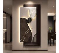 XDOPIRRS Modern creative 3d sandstone wall art, Plug-in Power Supply Borderless Sandstone Wall Decoration, with LED Lights, Home Decor, for Living Room, Office, Study(B,100 * 50cm/39.4 * 19.7in)