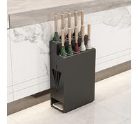 XDOPIRRS Name Umbrella Stand, Metal Holder for Entryway with Weighted Base and Leak-proof Drip Tray, Modern Walking Stick Cane Storage Rack for Home Office, Indoor Space-Saving Bin(B)