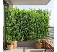 XDOPIRRS Tall artificial bamboo privacy tree outdoor, Outdoor Indoor Artificial Landscaping Plastic Bamboo Plants Trees, Suitable for Balcony Patio Garden Outside Decor(1m/3.3ft tall,80 Bamboo)