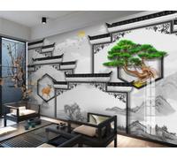 XDOUBAO Wallpaper Abstract Architecture Horse Head Wall Landscape Painting Afternoon Tea Coffee Shop Background Mural Western Restaurant Wallpaper,3D,400x280cm