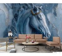 XDOUBAO Wallpaper Modern Art Abstract Three-Dimensional Jade Horse Relief Green Marble Pattern TV Sofa Background Wall Wallpaper Living Room Restaurant Coffee Shop Mural,3D,150x105cm