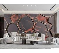 XDOUBAO Wallpaper Modern Art Brown Marble Dark Red Gilt Rock Panel Painting TV Sofa Background Wall Wallpaper Living Room Bedroom Dining Room Mural,3D,200x140cm