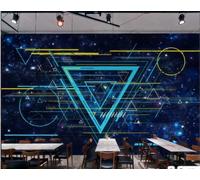 XDOUBAO Wallpaper Modern Science Fiction Creative Starry Sky Universe Lines Bar Afternoon Tea Coffee Shop Background Mural Western Restaurant Wallpaper,3D,350x245cm
