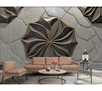 XDOUBAO Wallpaper Modern Three-Dimensional Gold Thread Crochet Relief Abstract White Marble Pattern TV Sofa Background Wall Wallpaper Living Room Restaurant Coffee Shop Mural,3D,200x140cm