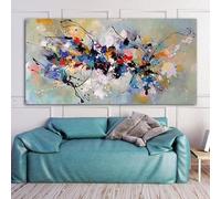 XDPBLM Abstract Painting on Canvas Colorful Posters and Prints Scandinavian Cuadros Wall Art Picture for Living Room Home Decor 16x32inch ready to hang