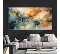 XDPBLM Canvas Prints Picture Abstract Painting - Vibrant Tie-Dye Modern Art Canvas Wall Decor for Living Room, Home Decor 22x43inch/55x110cm ready to hang