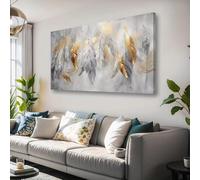 XDPBLM Canvas Prints Wall Art Feather Canvas Wall Art Modern Living Room Wall Decor Large Painting Artwork Home Decor Painting 20x39inch ready to hang
