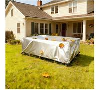 XDPBLM Garden Furniture Covers Silver 215x132x72cm/LxWxH Outdoor Furniture Covers Waterproof, 420D Oxford Outdoor Patio Rectangular Cover, Anti-UV for Rattan Garden Table Chair Sofa