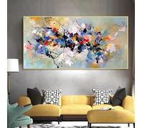 XDPBLM Modern Abstract Art Canvas Posters Colorful Block Painting Print Wall Pictures For Living Room Home Decor Mural 28x55inch Unframed