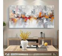 XDPBLM Modern Abstract Cityscape Canvas Art, Wall Decor, Urban Inspiration Poster for Living Room Home Decor 14x28inch ready to hang
