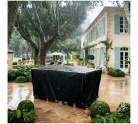 XDPBLM Rectangular Waterproof Patio Table Cover 145x140x70cm/LxWxH Garden Furniture Covers Heavy Duty Oxford Windproof, Snow-proof, Dustproof, Large Rectangular Table Cover 2 Seater Sofa Protector