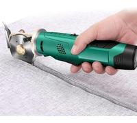 XDRGOOIUY Electric Rotary Fabric Cutter, Cordless Electric Scissors, with 4000mAh Lithium Battery, Automatic Sharpening Function, Cutting Thickness ≤3.3cm, for Cloth, Paper, Carpet, Leather