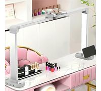 XDRGOOIUY Half Moon Light for Nail Desk,34in Foldable Nail Tech Desk Lamp with Holder,Nail Desk Lamp,Stepless Adjustment, for Eyelash Tech/Makeup/Tattoo/Salon