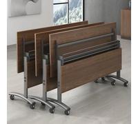 XDRGOOIUY Versatile Large Rectangle Folding Conference Room Tables with Silent Wheels, Mobile Solution for Dynamic Meetings in Offices, Classrooms