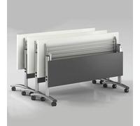 XDRGOOIUY Versatile Large Rectangle Folding Conference Room Tables with Silent Wheels, Mobile Solution for Dynamic Meetings in Offices, Classrooms