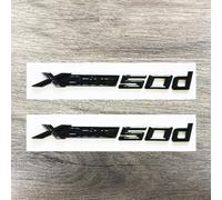 XDrive 50d Car Emblem Black Glossy Lettering Rear Badge Sticker Suitable for X5 X6 X7 Xdrive50d BMW Pack of 2