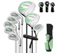 XDriveMax 10 Pieces Complete Ladies Golf Clubs Set Right Hand for Women Includes Cart Bag with Rain Hood, 1#Driver 3#Wood #5 Hybrid,with 3 Head Covers, 6# 7# 8# 9# PW# Irons and Putter