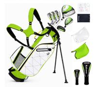 XDriverMax 7-Piece Junior Golf Club Set Ages 8-10, 4'3"-4'6", LH, Green