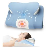 XDTIME Heated Memory Foam Pillow for Neck Pain Relief, Ergonomic Side Sleeper Pillow, Orthopedic Memory Foam Neck Pillows for Side, Back, Stomach Sleeper