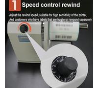 XDTKJDZ Label Rewinder, Rewinding Machine, Industry Automatic Label Tag Rewinder with 1/1.5/3inch Core Holder, Label Width 4.7inch/120mm and 120 RPM Speed Adjustable
