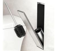 XDTKJDZ Recessed Toilet Brush Holder, 304 Stainless Steel Standing Toilet Brush, One-Touch Pop-Up Design, Invisible Design, Easy To Clean, for Bathroom Renovation Hotels