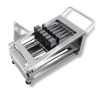 XDTKJDZ Sushi Roll Slicer, Stainless Steel Sushi Cutter, Cuts 190mm Long Sushi Rolls, Flexible Cutting, Up To 10 Rolls At a Time, for Cuts Ham, Tofu, Luncheon Meat, Prepared Vegetables Fruits