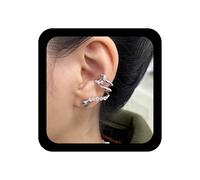 Xduargs Boho CZ Snake Ear Cuff Earrings Silver Crystal Viper Wrap Hoop Earring Vintage Serpent Cartilage Clip Earrings Punk Animal Snake Stud Earrings Jewellery for Women