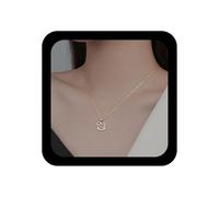 Xduargs Boho CZ Trojan Horse Necklace Gold Crystal Horseshoe Choker Necklaces Vintage Toy Horse Pendant Neck Lace Minimalist Cute Trojan Chain Neck Laces Jewelry for Women, Zinc, No Gemstone
