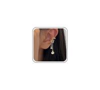 Xduargs Boho Ear Cuff Wrap Earring Vintage Cartilage Cuff Earring Leaf Fake Helix Cartilage Earrings Gold Crystal Pearl Cuff Earrings Non Piercing Ear Clip Cuff Wrap Earrings Jewelry for Women