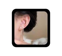 Xduargs Boho Pink Threader Chain Earrings Vintage Pink Threader Earrings Flower Tassel Chain Dangle Earring Silver Pull Through Acrylic Floral Earring for Women (White), Alloy Steel, No Gemstone