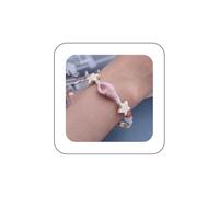 Xduargs Boho Shell Starfish Hand Bracelet Green Star Hand Harness Chain Bracelet Vintage Glass Beads Slave Chain Hand Bracelet Conch Adjustable Slave Chain Bracelet Jewelry for Women, 8.3 IN, Zinc, no