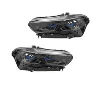 XDXLBGDGAN Car Headlight Assemblies For G05 For X5 2019-2023 Upgrades Front Lamp Assembly Head Lamp Accessories DRL Fog Lights Car Front Lights(2pcs black)
