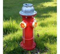 Xdymsien Fake Fire Hydrant for Dogs to Pee on,15 inch Solar Training Hydrant Puppy Large Dog Pee Post Outdoor