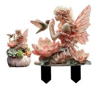 Xdyyjrasa Elegant Acrylic Fairy Garden Figurines - Creative Fairy Decor Garden Accessories for Outdoor Yard Decoration, 11.81x8.27