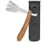 XE Barber Cut Throat Razor Kit - Single Edge Barber Shaping Tool with Wooden Handle Straight Edge Cut Throat Razor - Ideal for Beard and Moustache Shaving - Edges not Included