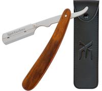 XE Barber Cut Throat Razor Kit - Single Edge Barber Shaping Tool with Wooden Handle Straight Edge Cut Throat Razor - Ideal for Beard and Moustache Shaving - Blades not Included
