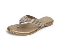 XE Looks Comfortable & Fancy Slippers For Women & Girls | Lightweight, Fancy Design | Soft Cushion Footbed for Walking, Working, All Day Wear, Copper, 5 UK