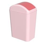 Xeabia 20 L Swing Top Trash Bin, Plastic Trash Can with Swing Lid, Pink