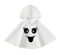 Xeadoffubio 2Pcs Toddler Girls & Boys Halloween Ghost Outfits - Cape Cloaks & Long Pants Set (White, 4-5 Years)