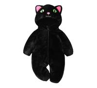 Xeadoffubio Toddler Baby Girl Boy Halloween Animal Costume Black Cat Costume Shark Costumes Fuzzy Warm Fall Winter Animal Jumpsuit Halloween Dinosaur Outfit (Black Cat, 3-4T)